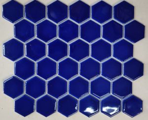 HEXAGON BLUE MOSAIC TILES