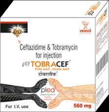 Ceftazidime Pentahydrate 500 mg+ Tobramycin Sulphate 60 mg