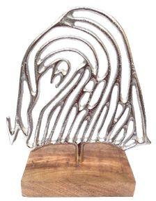 Fingerprint Wire Object with Wooden Base