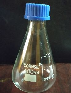 Cornsil Laboratory Conical Flask with Screw Cap