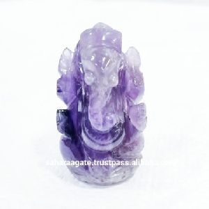 Amethyst Stone Ganesha Statue