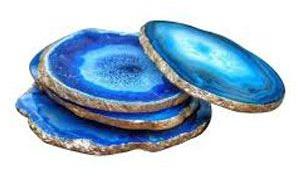 Blue agate slice