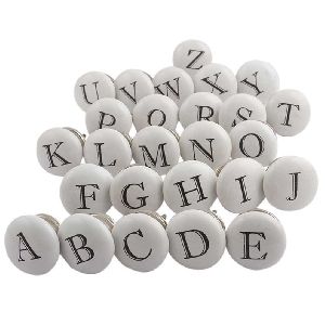 Alphabet Ceramic Knob