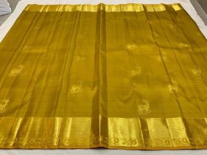 pure kanchipuram silver silk saree