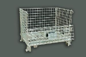 Folding Wire Mesh Cage Container