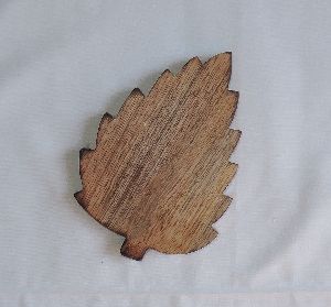 Leaf Shaped Wooden Coaster