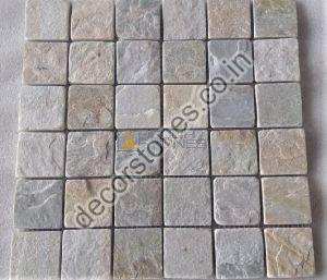 Himachal White Quartzite Mosaic Tiles
