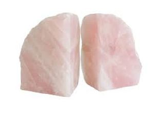 Rose Quartz Bookends