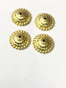 Copper Coated Design Cap Beads