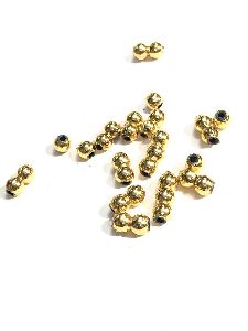 Golden Moti Plain Metalized Beads