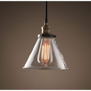 Bell Shaped Glass Hanging Light