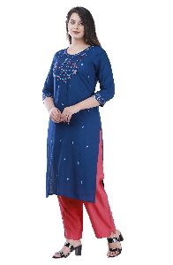 Embroidery Kurti with Pant Set