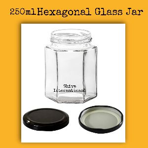 250ml Hexagon Glass Jar