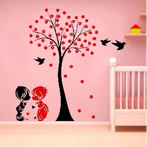 Acacia Tree Cute Couple Kid Custom Wall Sticker