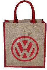 PP Laminated Jute Tote Bag With One Color Logo Print