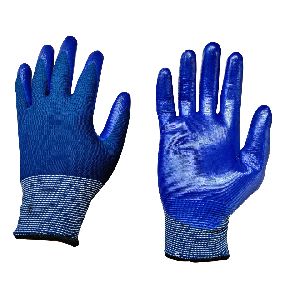 Polyester Nitrile Dipped Glove