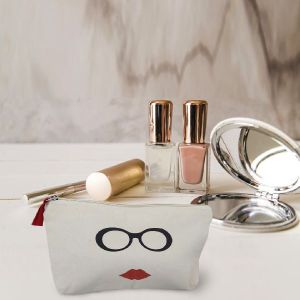 Eco Friendly Cotton Makeup Travel Cosmetic Pouch Bag