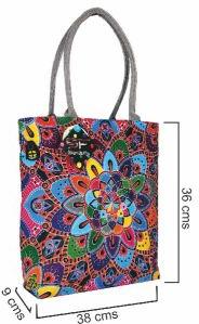 Canvas Tote Bag STB002- Flower Pattern