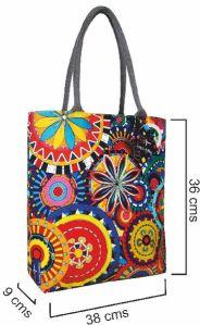 Canvas Tote Bag STB007- Wheel Pattern