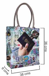 Canvas Tote Bag STB012- Globe Trotter