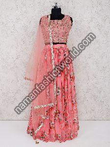 Chiffon Lehenga Dress Material