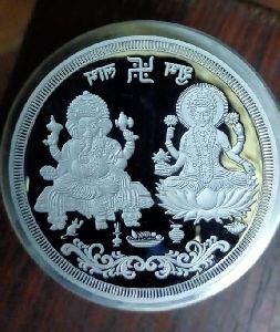 Pooja Silver Coin
