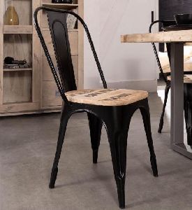Solid Mango Wood and Iron Chair