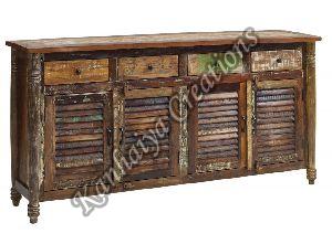 183x42x90 cm Solid Waste Wood Sideboard