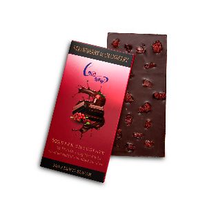 62% Strawberry & Cranberry Dark Chocolate - Sugar Free