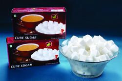 White sugar cubes