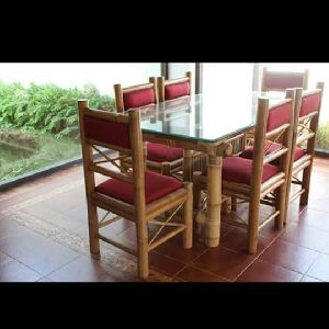 Bamboo 6 seater Dining set
