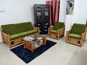 Bamboo living room sofa set