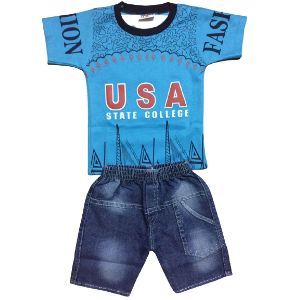 Kids Half Tshirt & Shorts Set