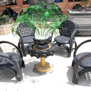 Tyre Garden Table Chair Set