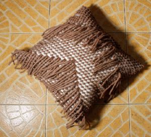 Cotton and Wool Square Pillow