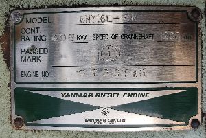 YANMAR - 6NY16L-SN - Generator Set