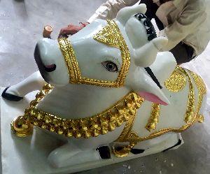 Marble Shivling Nandi Moorti