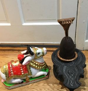 Marble Shivling Nandi Moorti