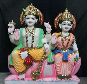 Marble Vishnu Laxmi Moorti