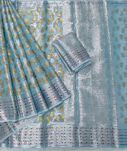 Kota Doria Zari Weave Saree