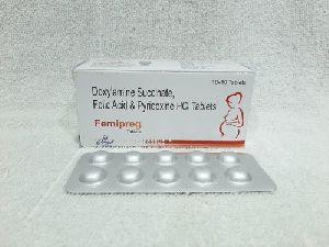 Doxylamine Succinate 10 Mg Folic Acid 2.5 Mg &amp;amp;amp; Pyridoxine HCL 10 Mg Tab