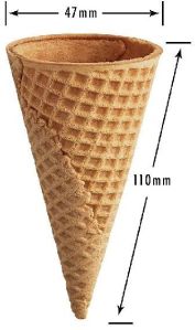 100mm Sugar Ice Cream Cone