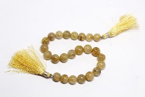 Golden Rutilated Quartz gemstone beads