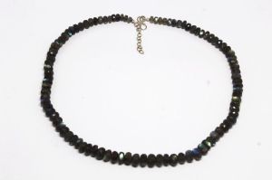 Labradorite gemstone rondelle Necklace