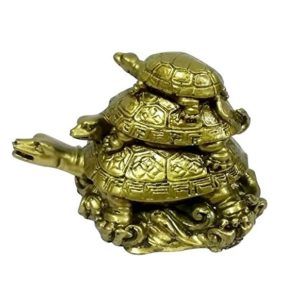 FENG SHUI THREE TIER TORTOISES ANTIQUE LOOK