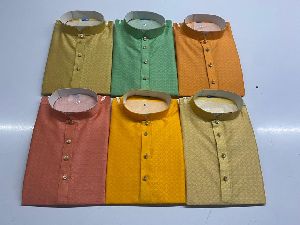 Men's Plain Kurta With Churidar