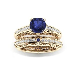 Sterling Silver Blue Sapphire Ring