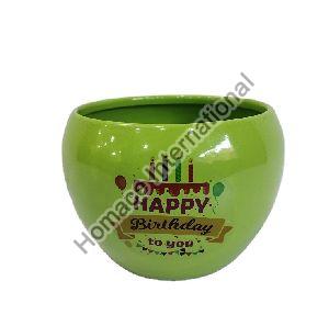 HAPPY BIRTHDAY WISH GIFT TABLE TOP POT PLANTER FOR OFFICE AND HOME
