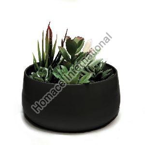 NEW SHAPED IRON DISH POT PLANTER FOR HOME AND OFFICE DECORATION TABLE TOP PLANTER