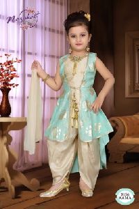 Kids Silk Patiala Suit